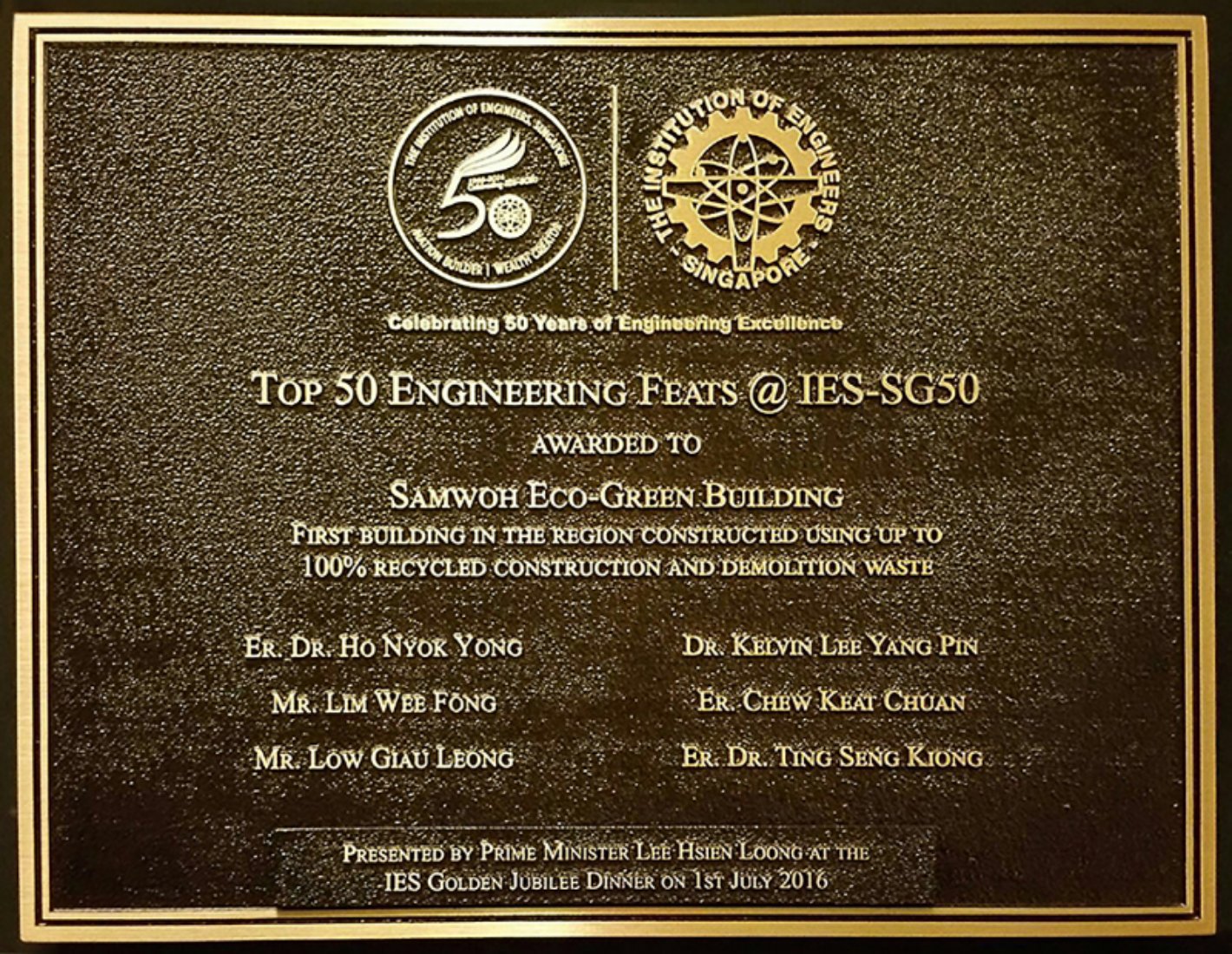 38-2016-Top-50-Engineering-Feats--IES-SG50 SAMWOH | Awards & Certifications